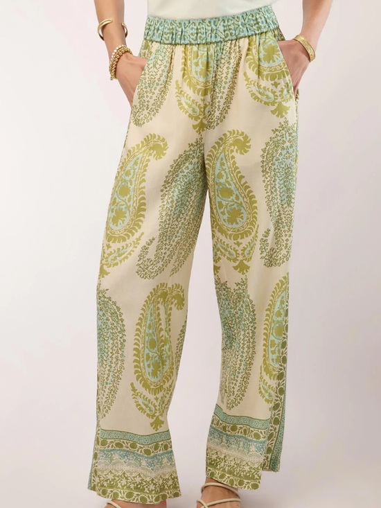 Spartina 449 Pants - Resort Palazzo Pant Heritage Boho Paisley